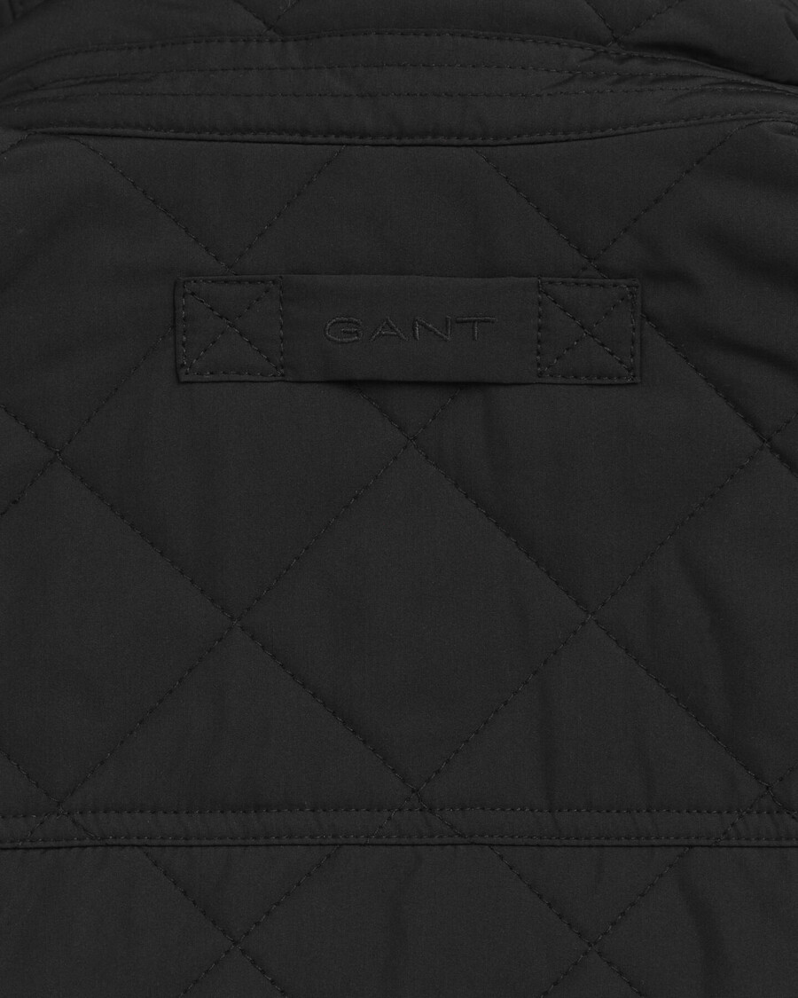 chaleco cortavientos acolchado - negro