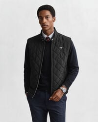 chaleco cortavientos acolchado - negro