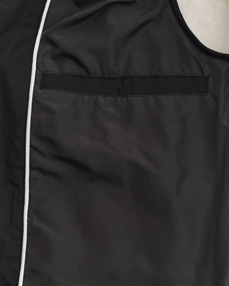 chaleco cortavientos acolchado - negro