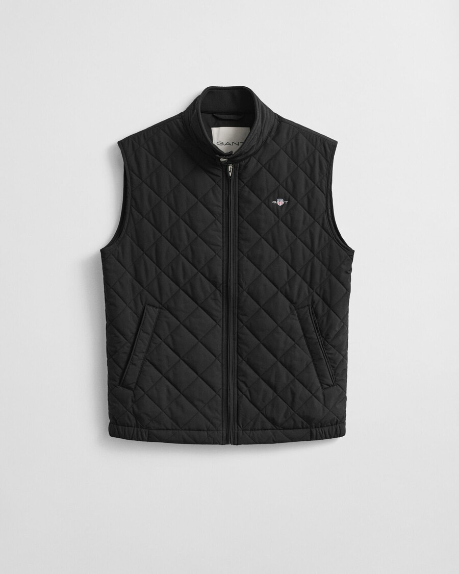 chaleco cortavientos acolchado - negro