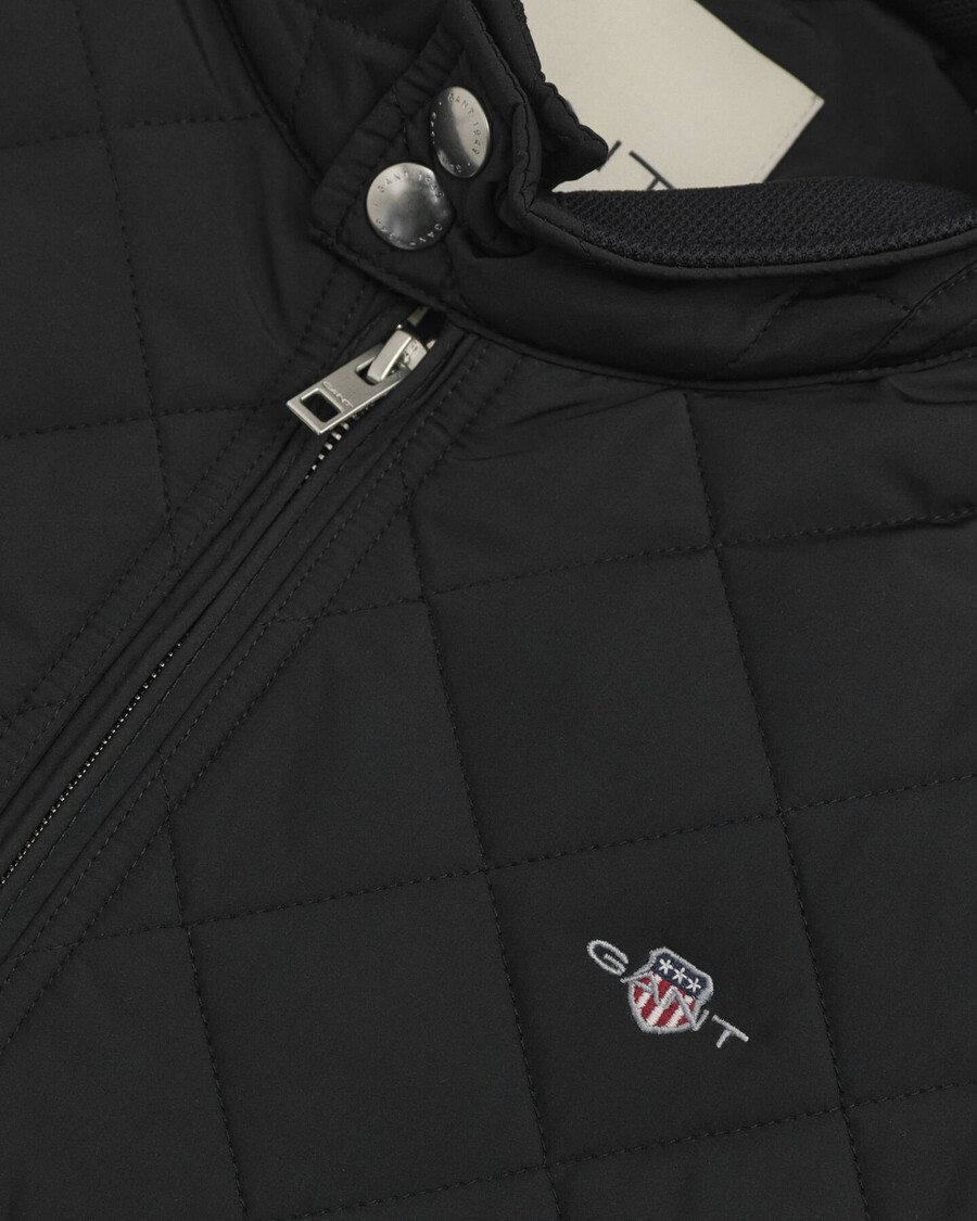 chaleco cortavientos acolchado - negro