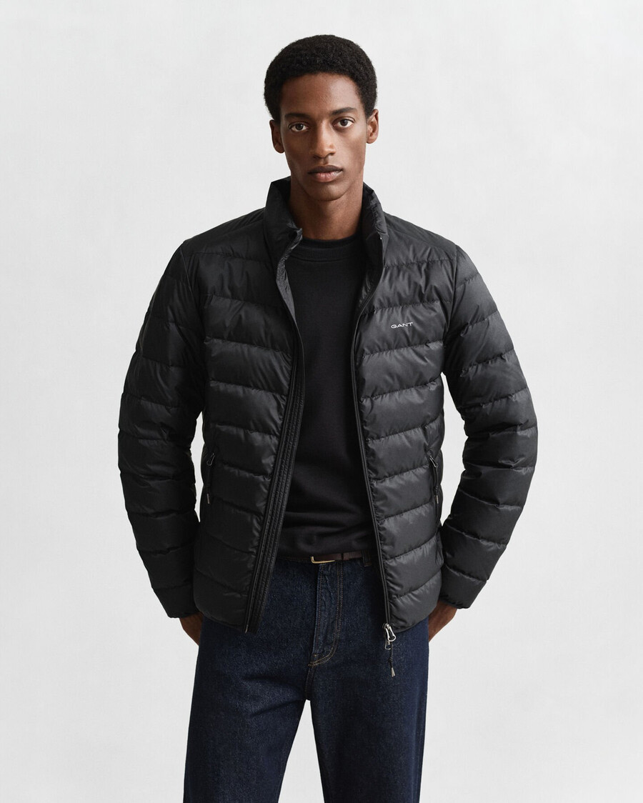 chaqueta ligera de plumas - negra