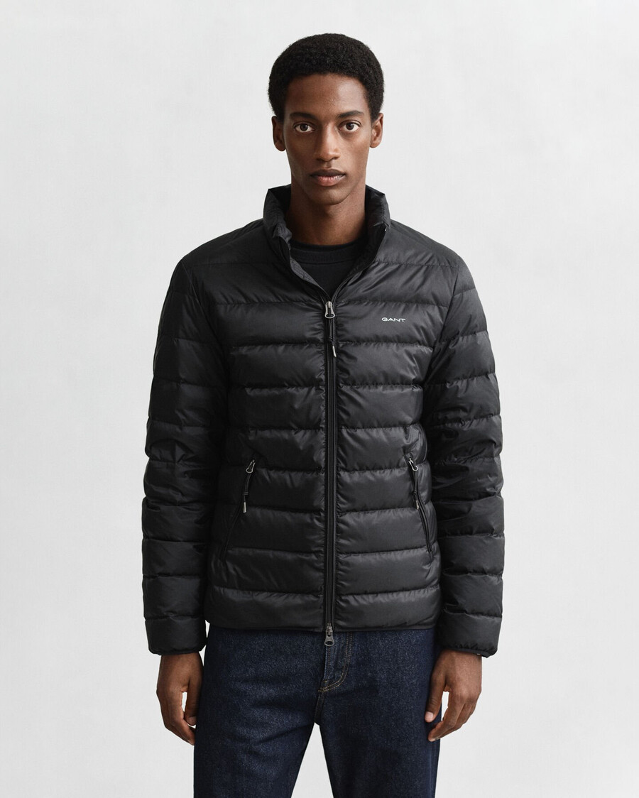 chaqueta ligera de plumas - negra