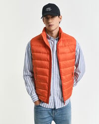 chaleco ligero de plumón - naranja intenso