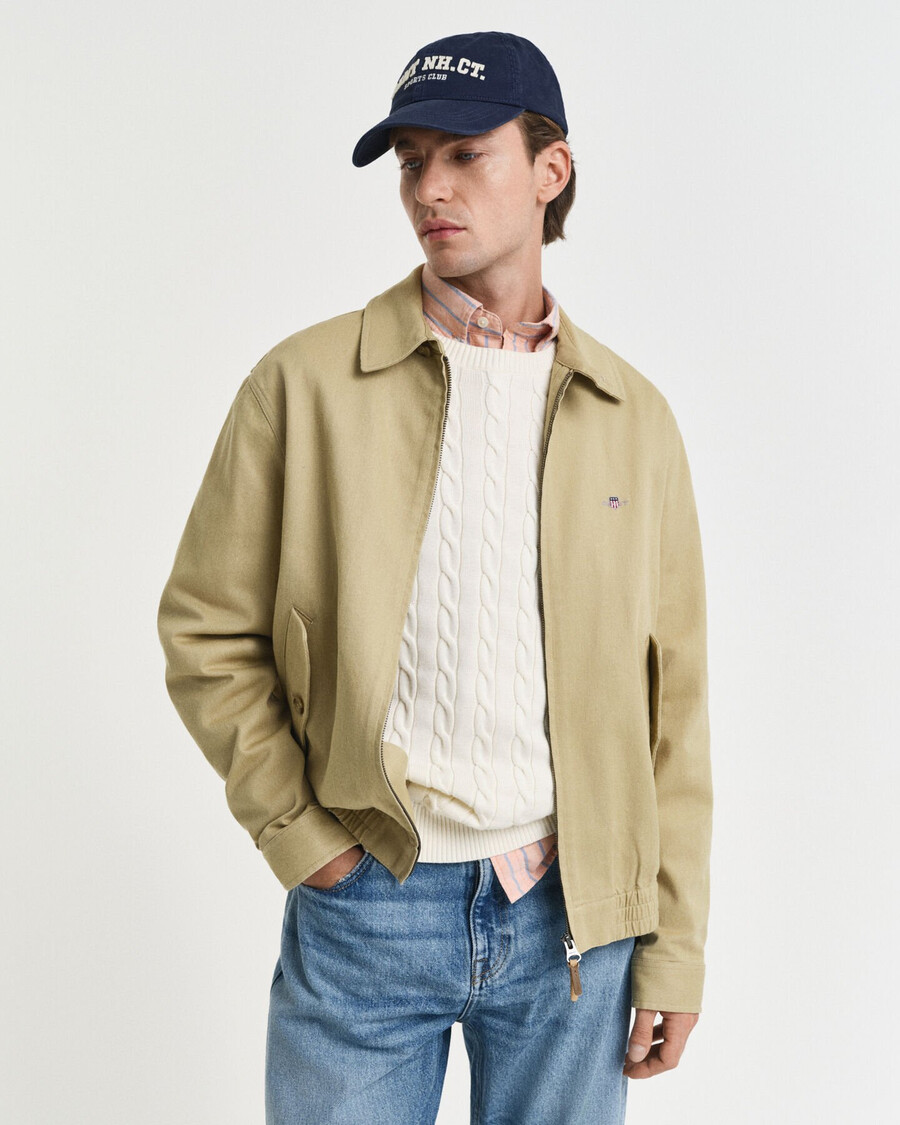 chaqueta de sarga de algodón - beige amaderado