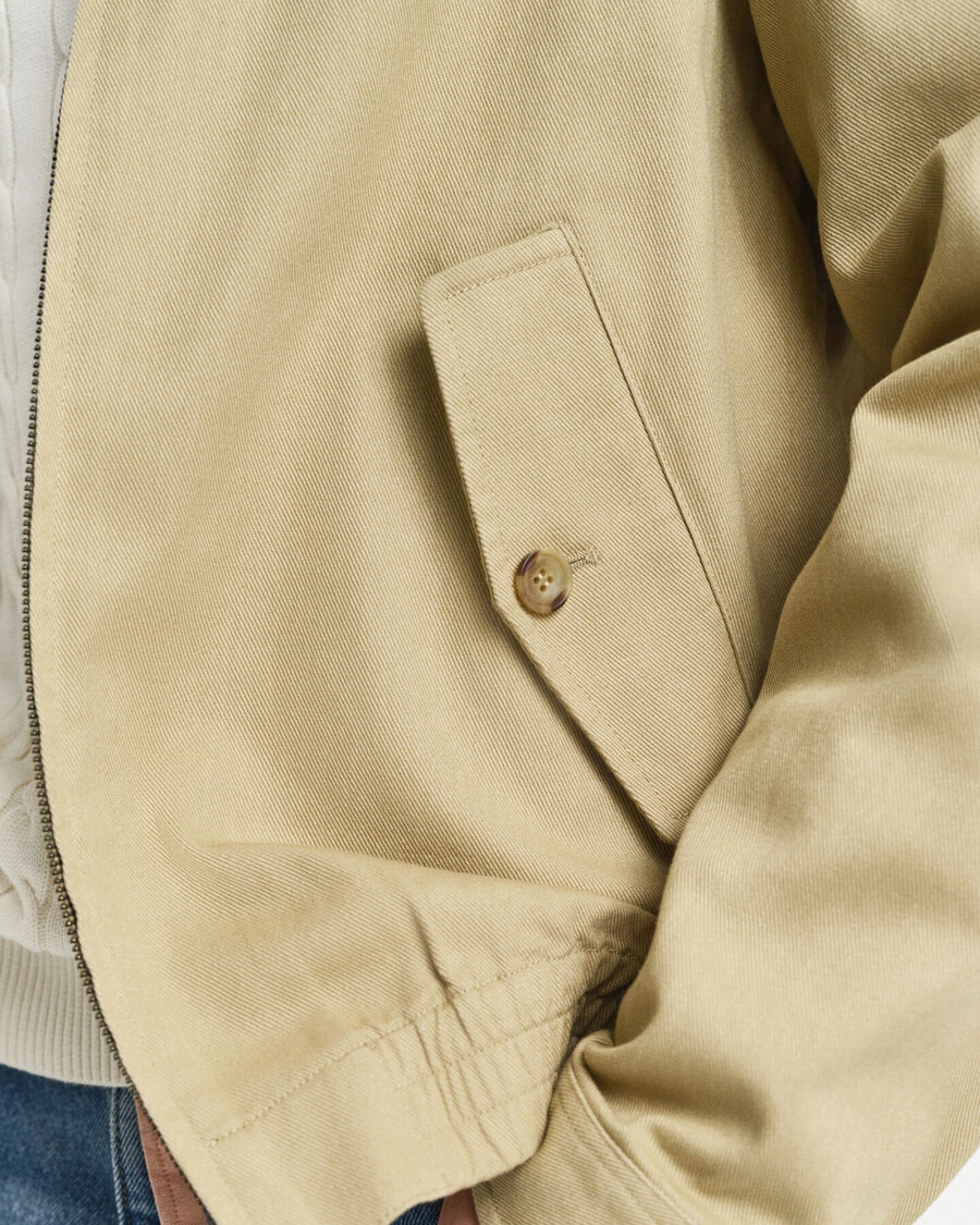 chaqueta de sarga de algodón - beige amaderado