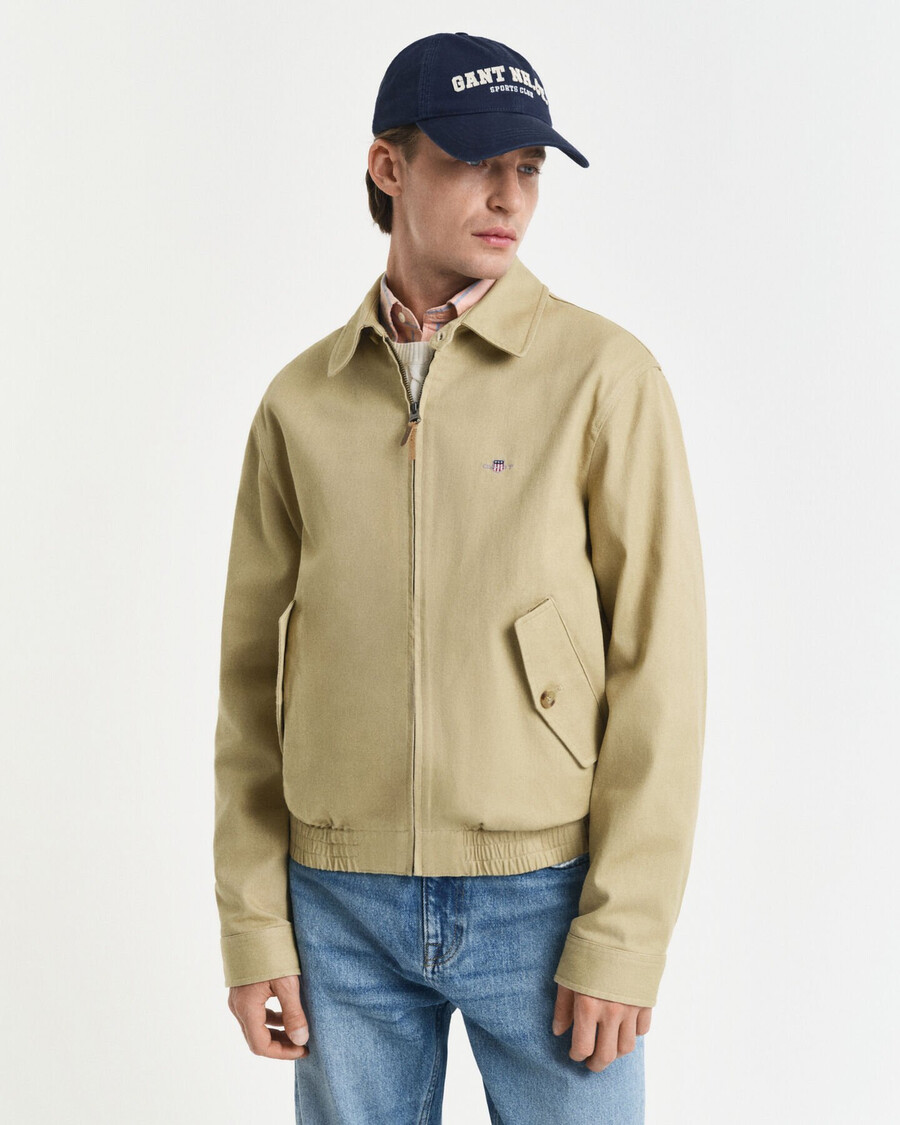 chaqueta de sarga de algodón - beige amaderado