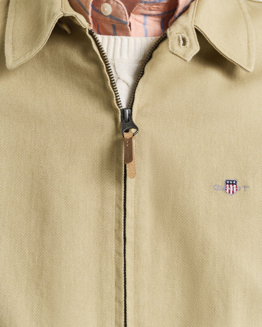 chaqueta de sarga de algodón - beige amaderado