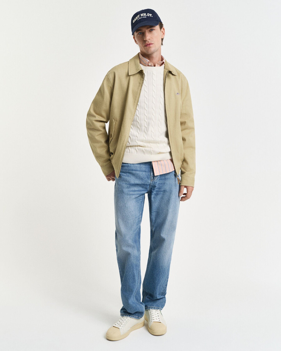 chaqueta de sarga de algodón - beige amaderado