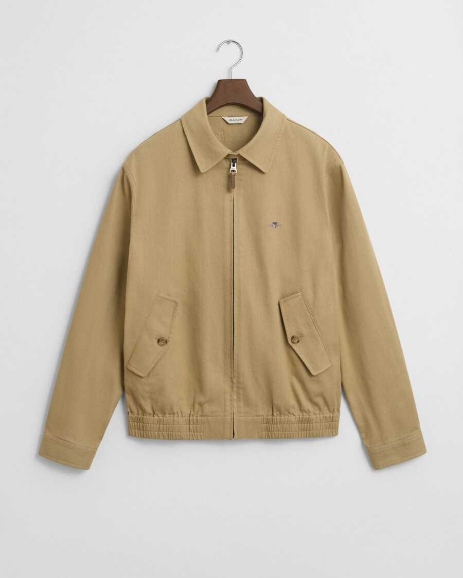 chaqueta de sarga de algodón - beige amaderado