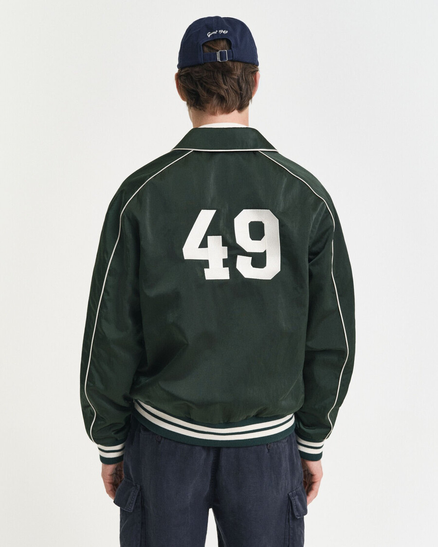 chaqueta universitaria sport club - verde tartán
