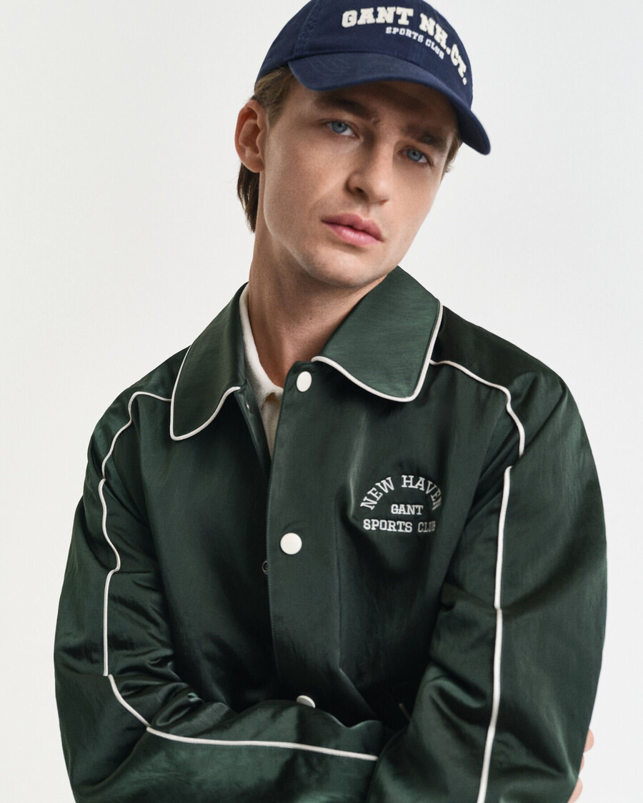 chaqueta universitaria sport club - verde tartán