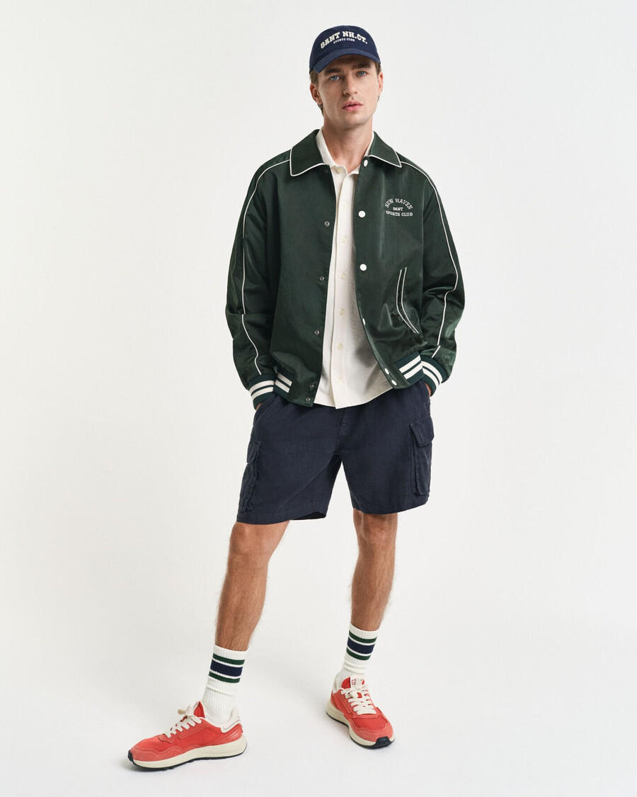 chaqueta universitaria sport club - verde tartán
