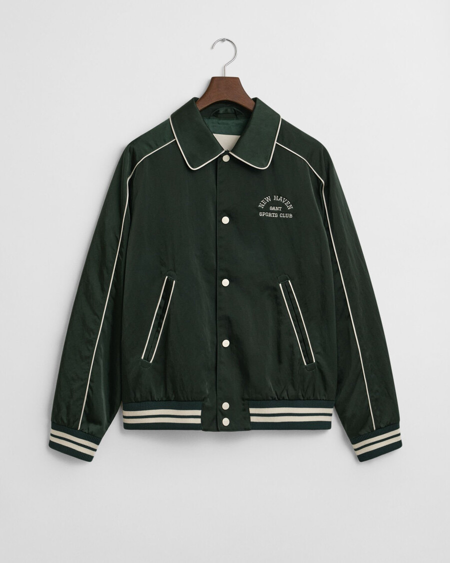 chaqueta universitaria sport club - verde tartán