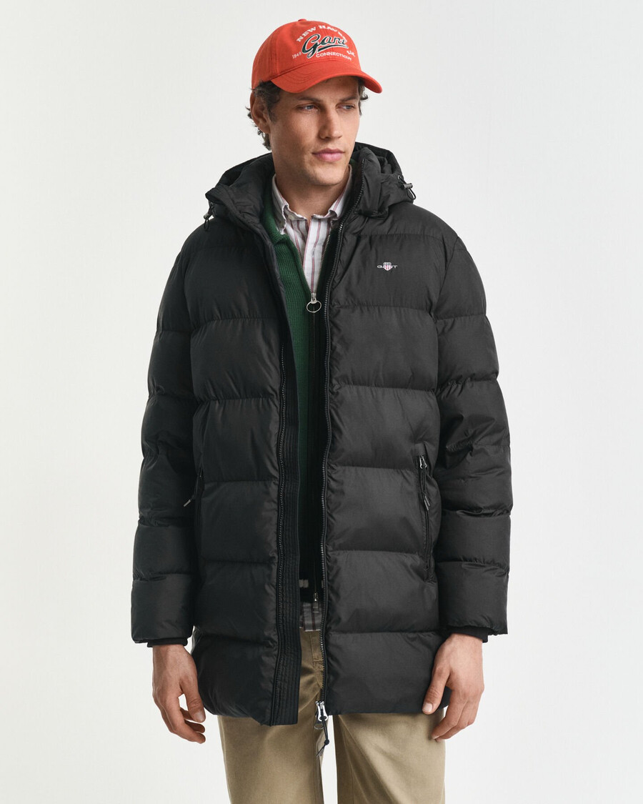 chaqueta active cloud de longitud media - negra