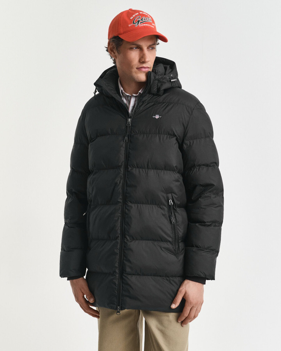 chaqueta active cloud de longitud media - negra