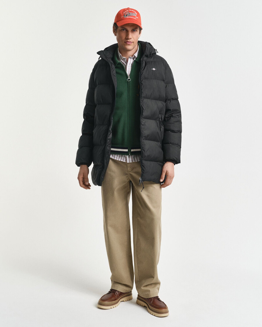 chaqueta active cloud de longitud media - negra