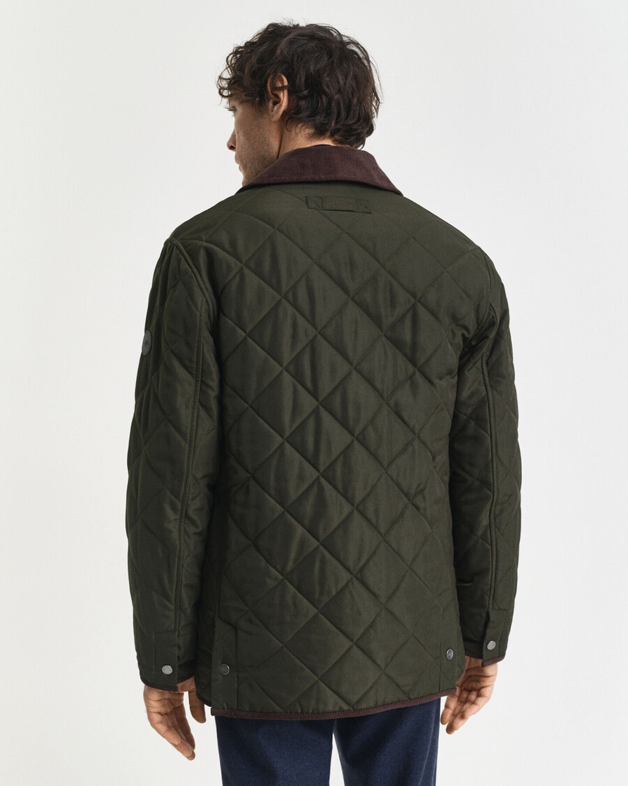 chaqueta acolchada - verde musgo oscuro