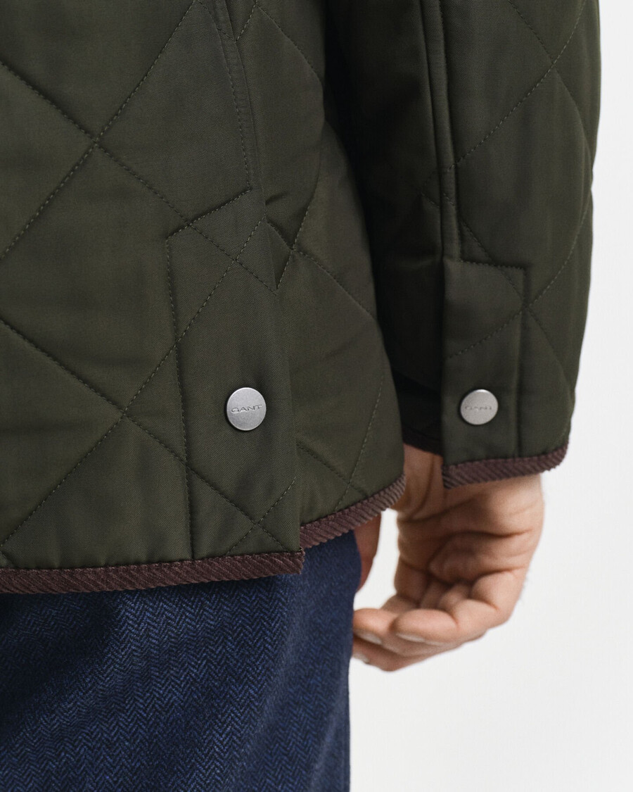 chaqueta acolchada - verde musgo oscuro