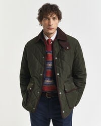 chaqueta acolchada - verde musgo oscuro