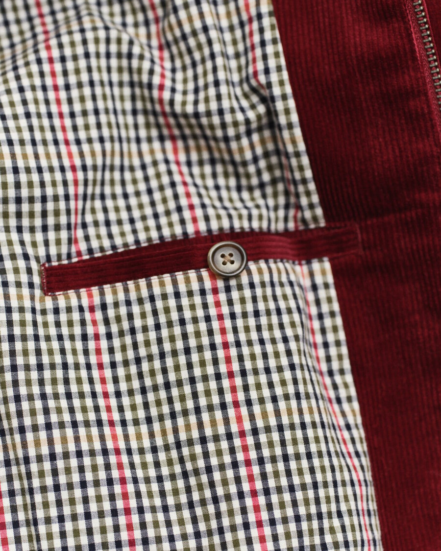 chaqueta harrington de pana - plumped red