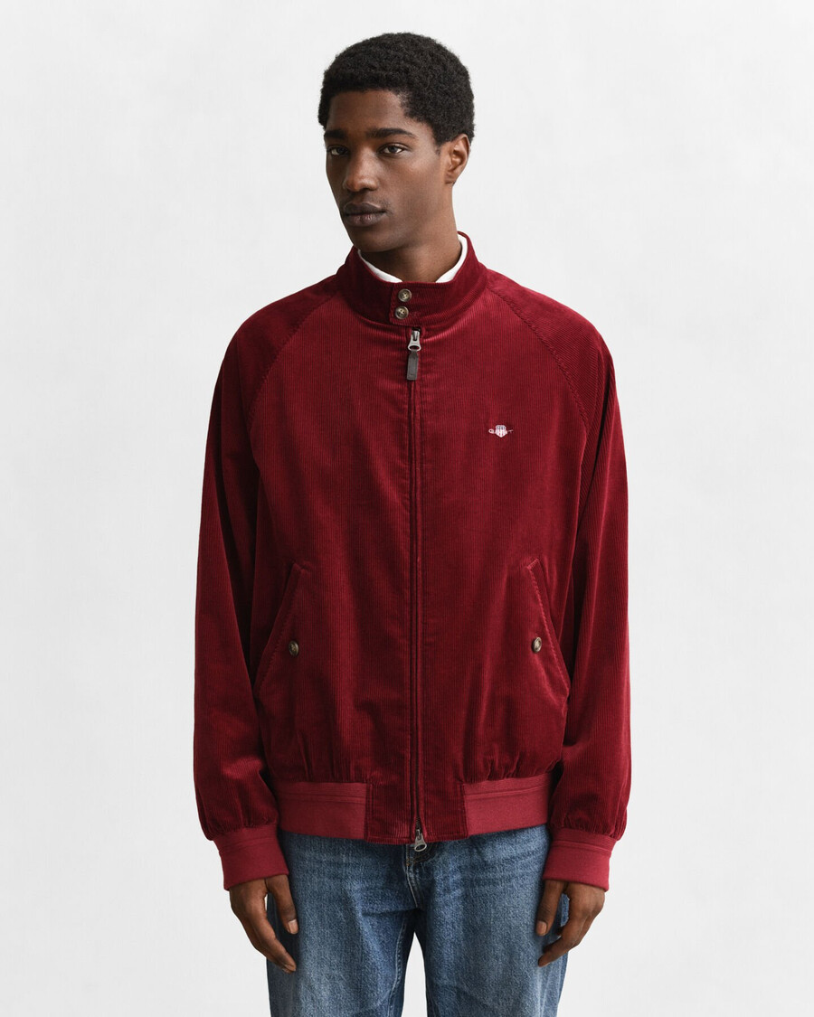 chaqueta harrington de pana - plumped red