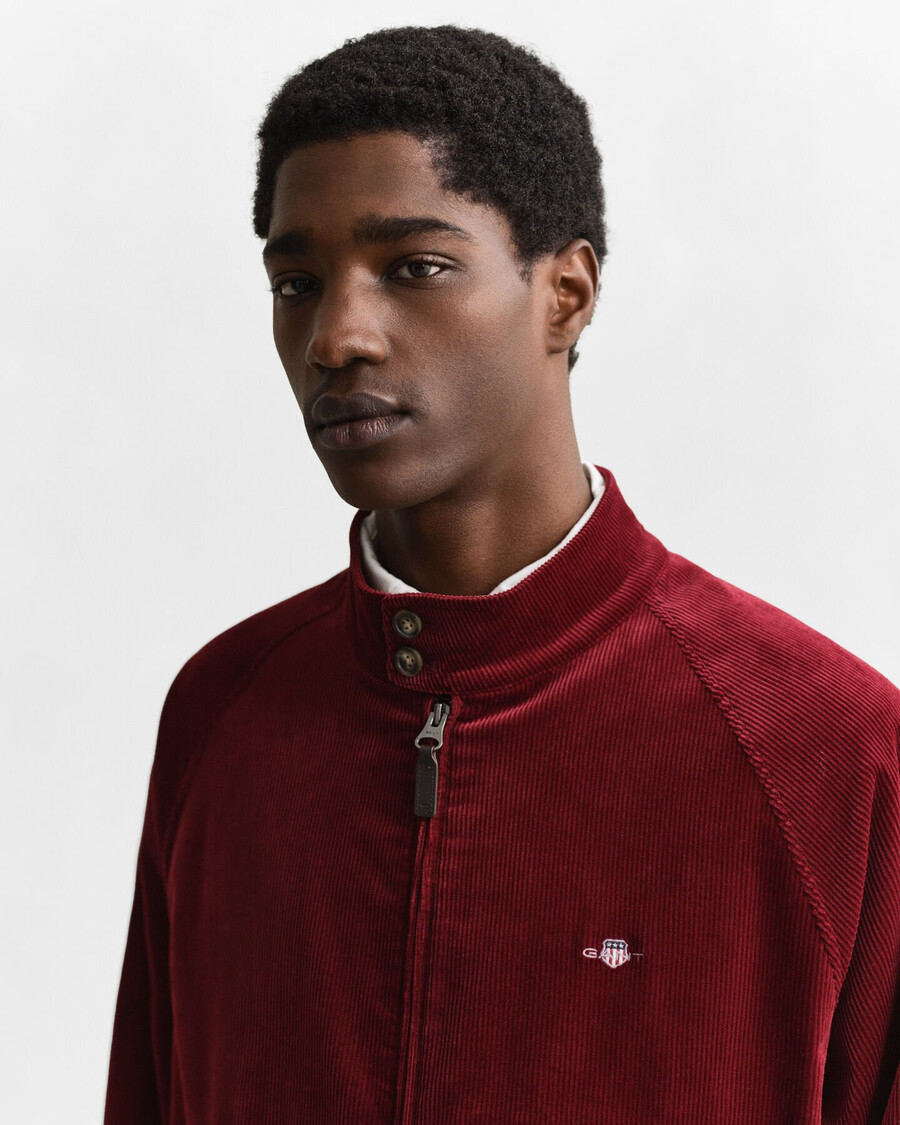 chaqueta harrington de pana - plumped red