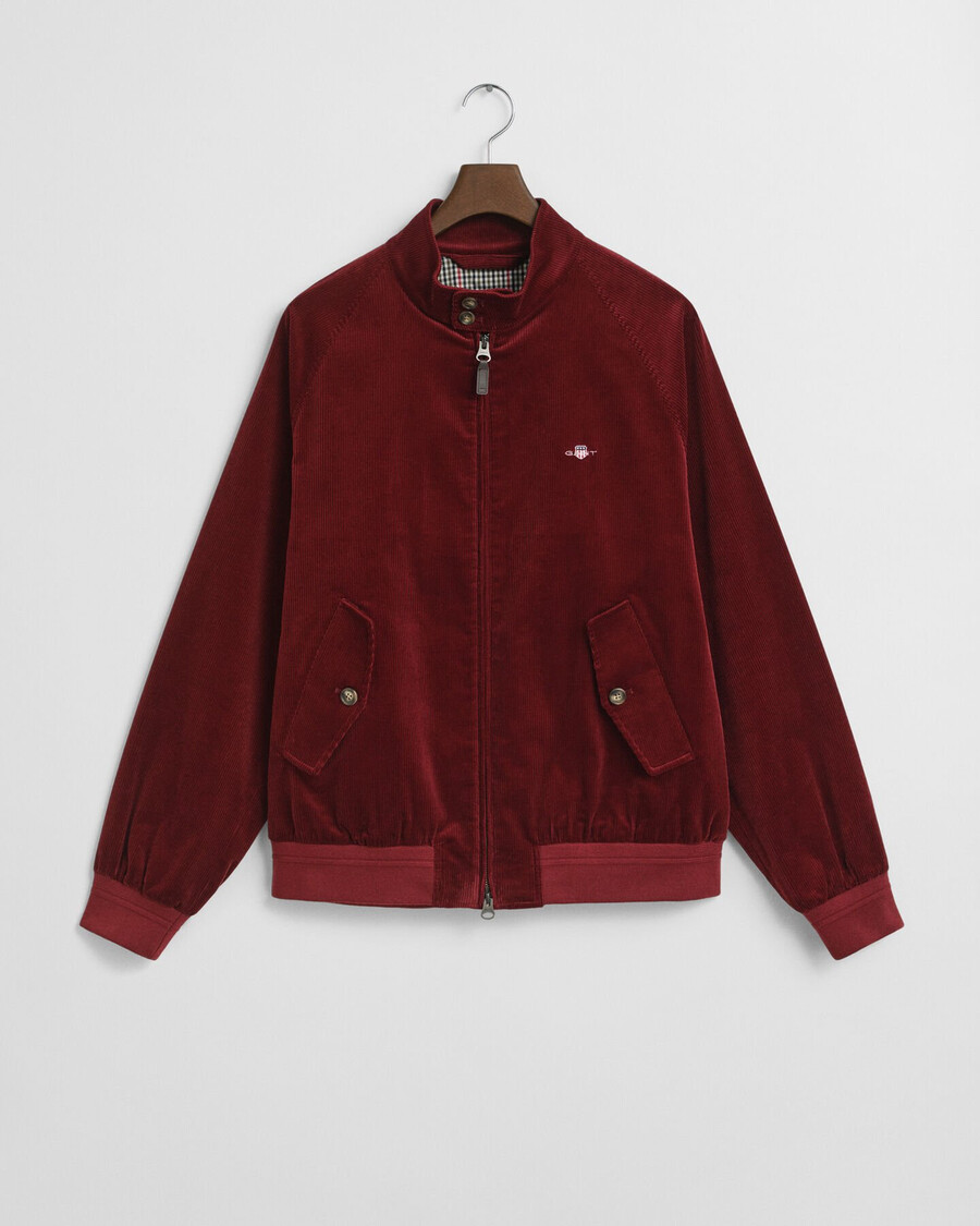 chaqueta harrington de pana - plumped red