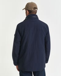 chaqueta doble de largo medio - azul noche
