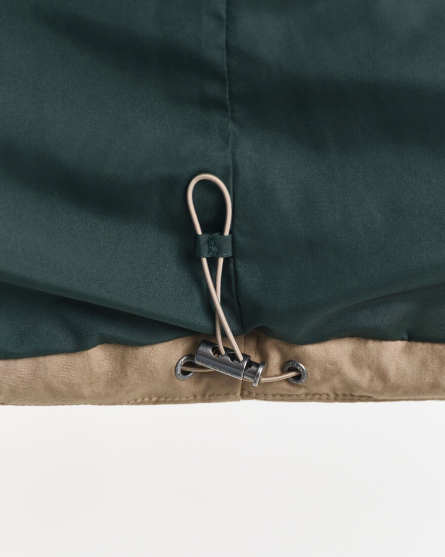 chaleco acolchado de algodón con plumón medio - gris topo claro