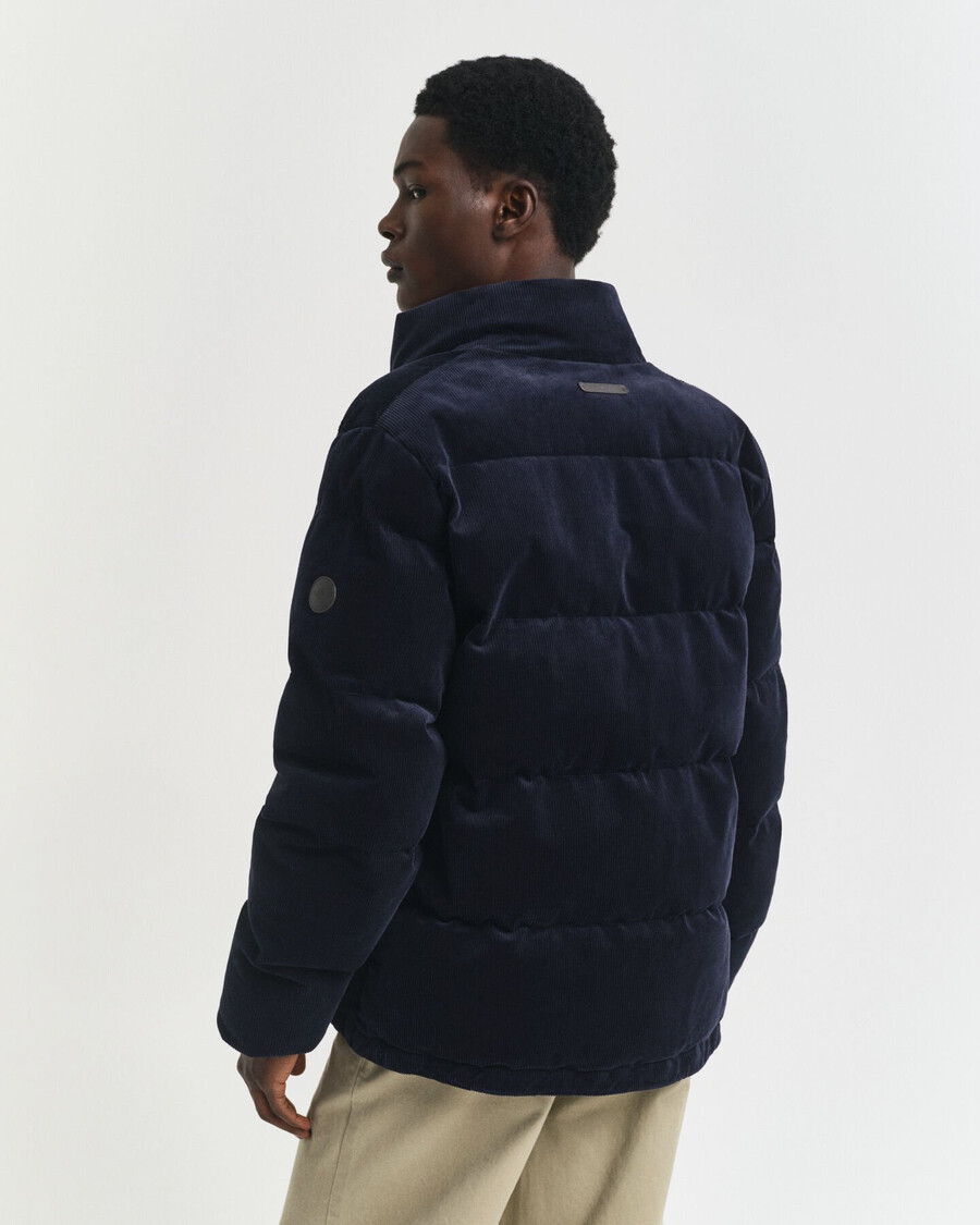 chaqueta acolchada de pana - azul noche