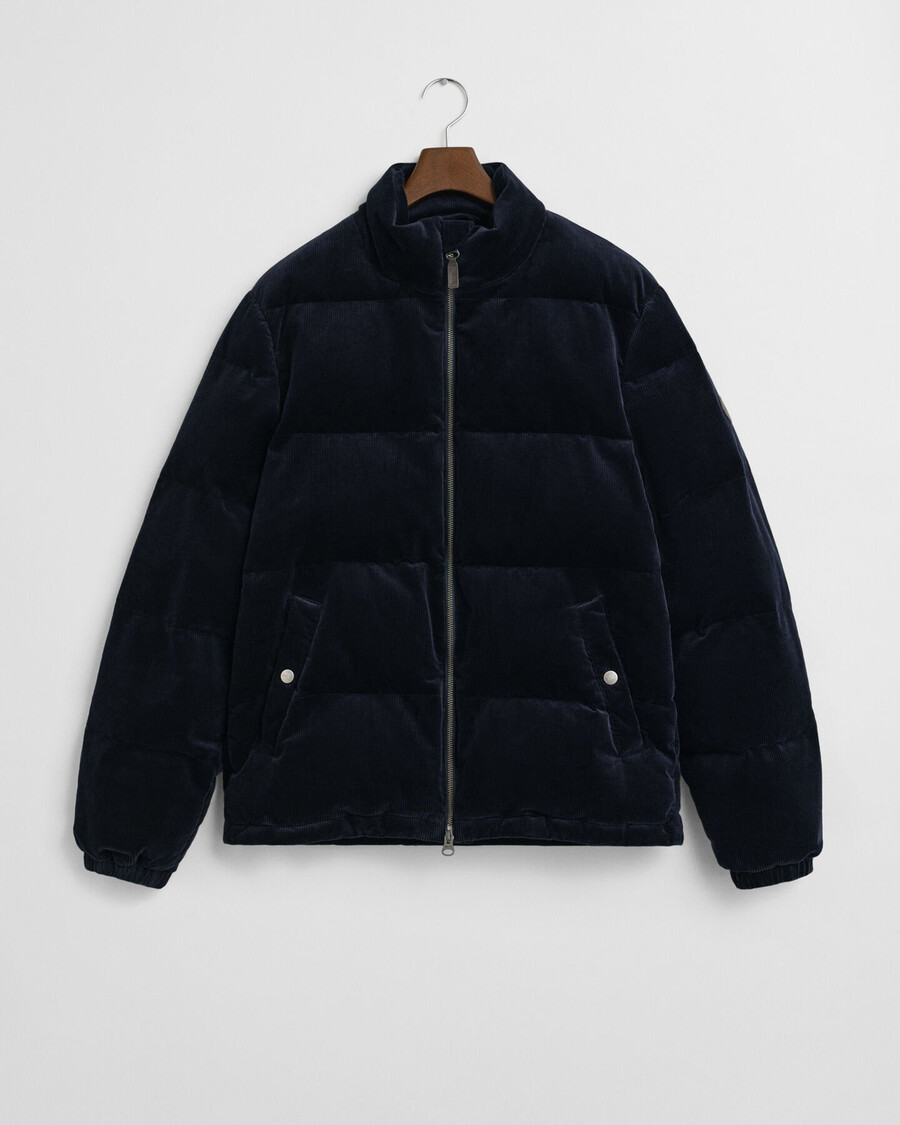 chaqueta acolchada de pana - azul noche