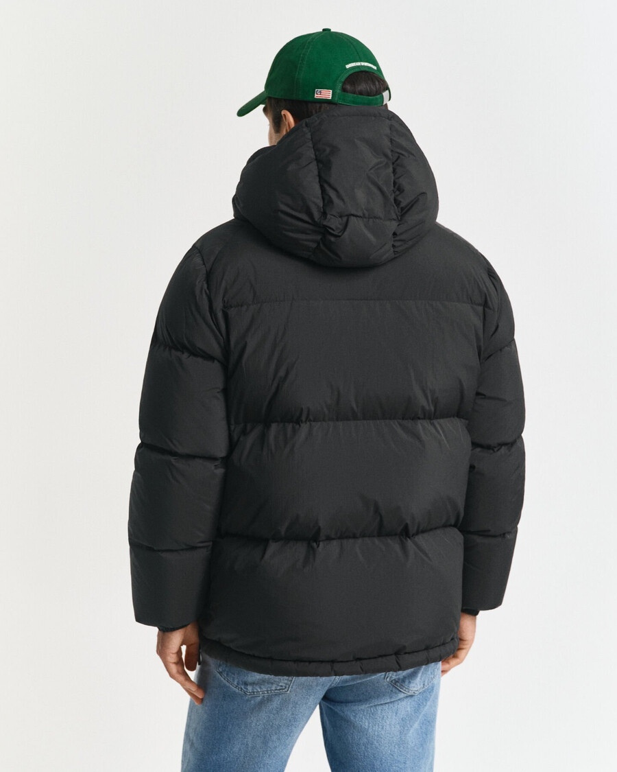 chaqueta acolchada de plumas - negra
