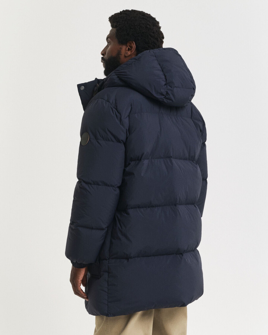 parka acolchada de plumón - azul noche