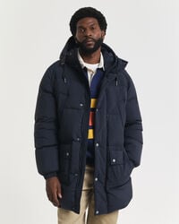 parka acolchada de plumón - azul noche