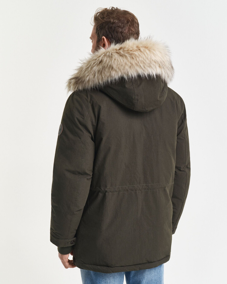parka acolchada - verde musgo oscuro
