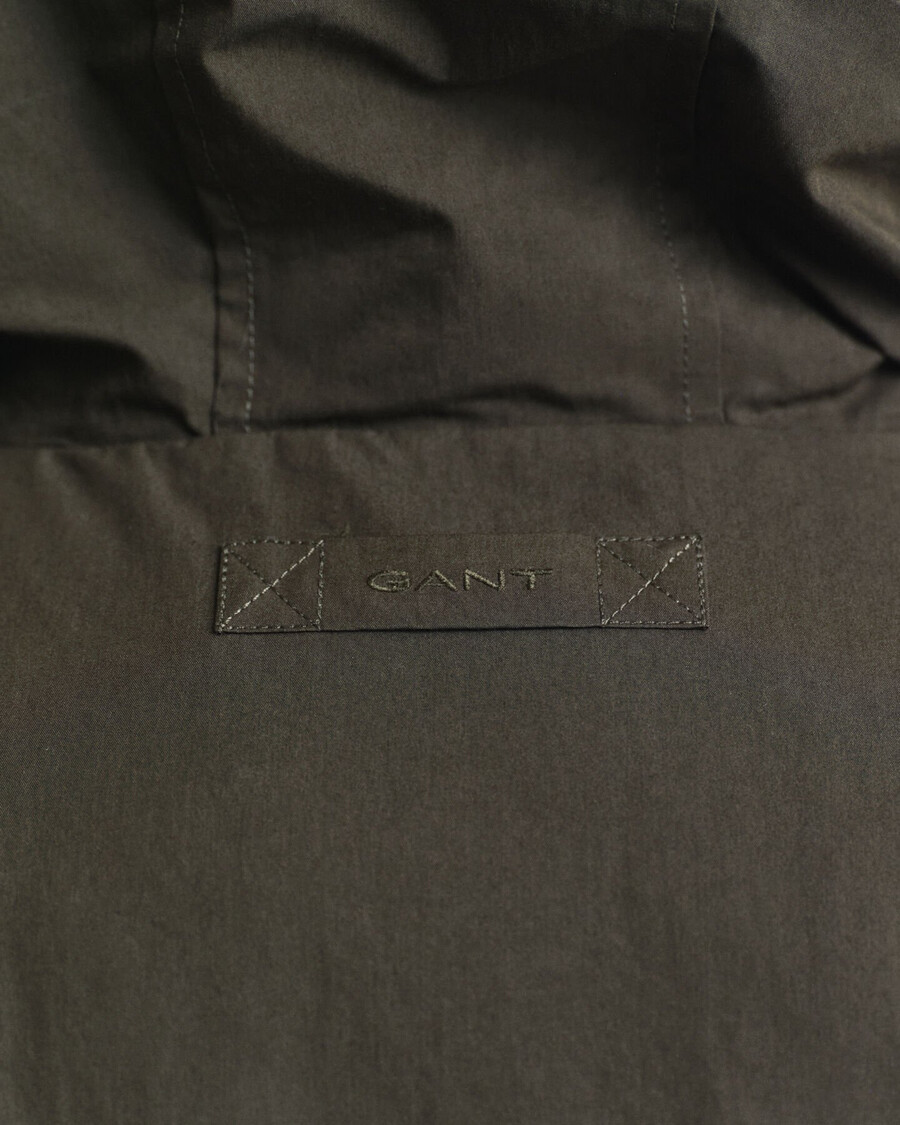parka acolchada - verde musgo oscuro