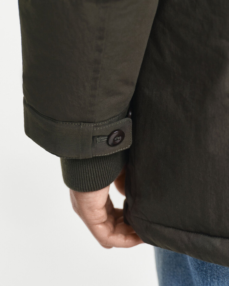 parka acolchada - verde musgo oscuro