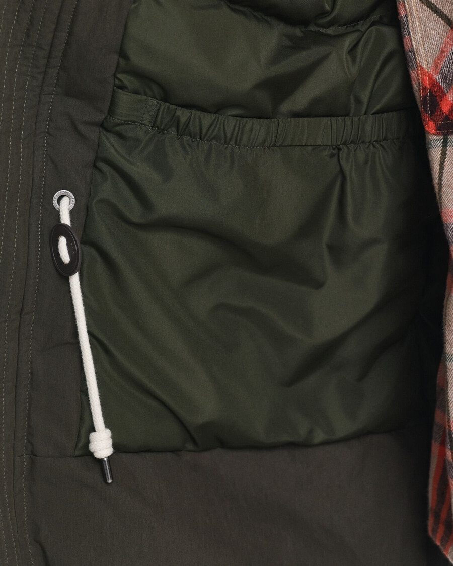parka acolchada - verde musgo oscuro