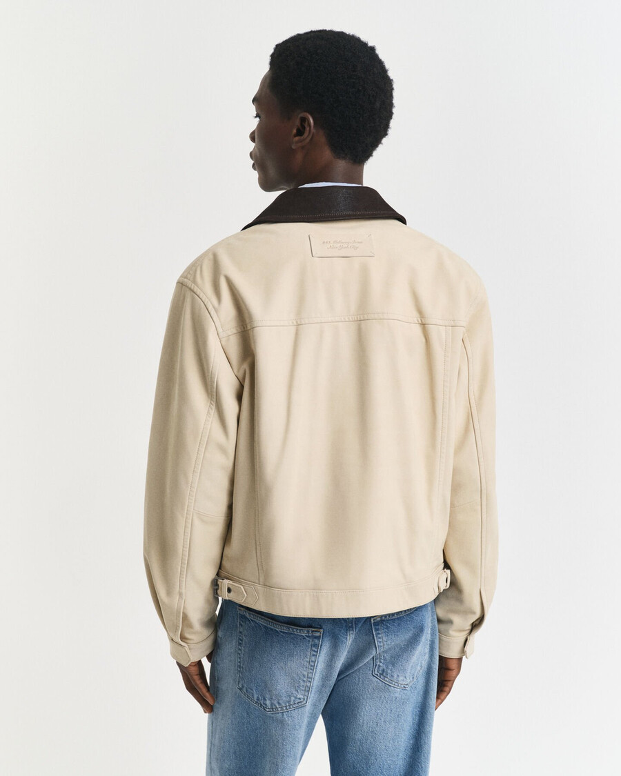 chaqueta de cuero rodeo - masilla