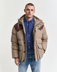 parka de algodón y plumón de ganso - beige caramelo