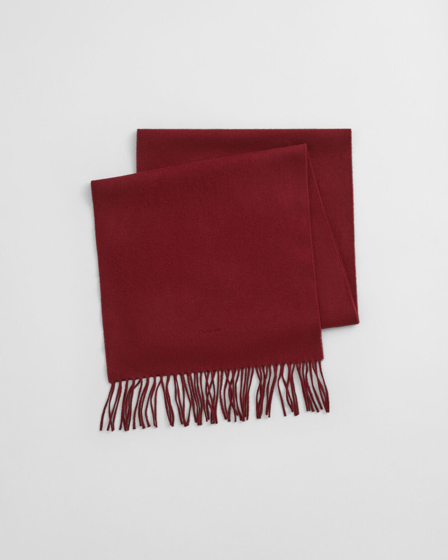 bufanda de lana - plumped red