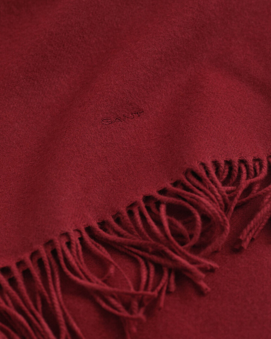 bufanda de lana - plumped red