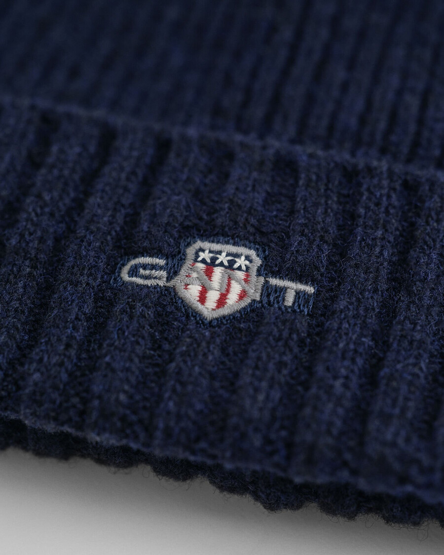 gorro de lana shield - marino