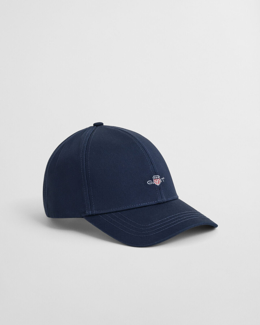 gorra de sarga de algodón shield high - marina