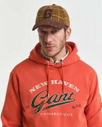 gorra de lana a cuadros - mantequilla de cacahuete