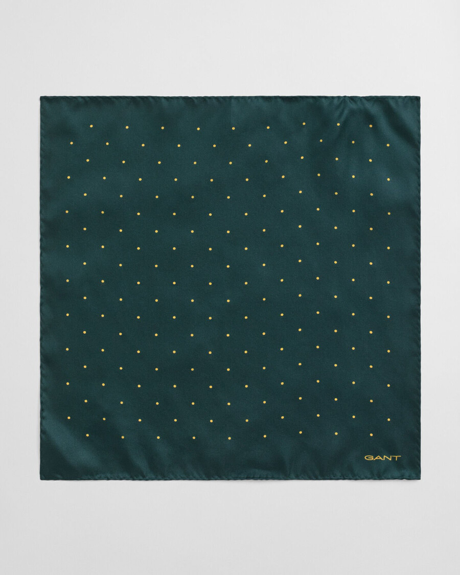 pañuelo de bolsillo con estampado de lunares - verde tartán