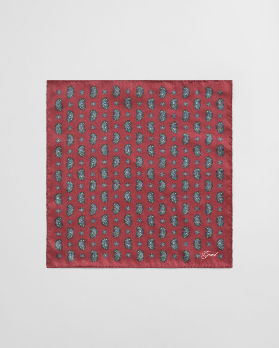 pañuelo de bolsillo de cachemira - plumped red