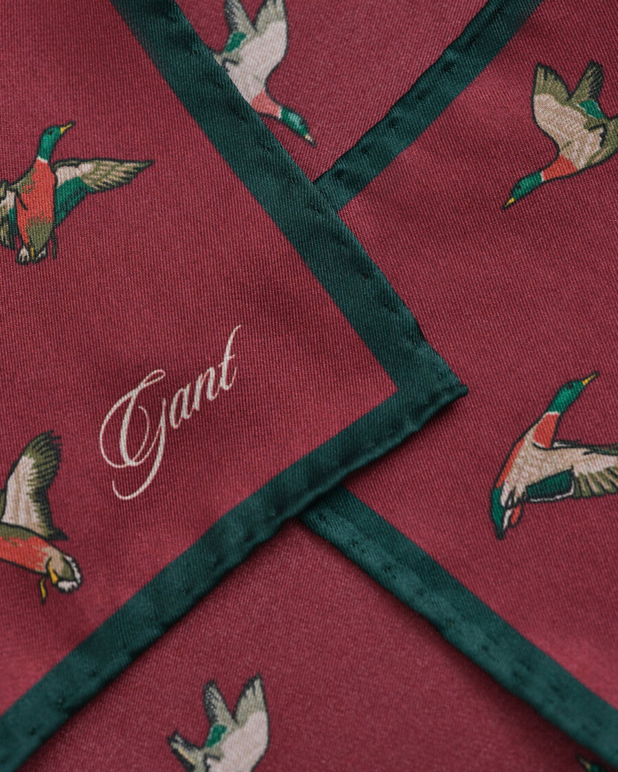 pañuelo de bolsillo con estampado de pato - plumped red