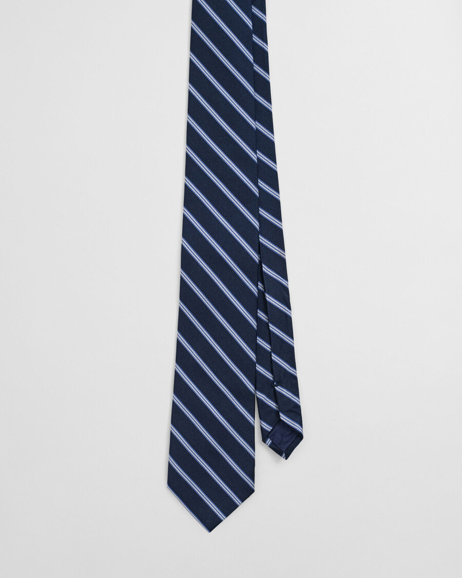 corbata de rayas - marina